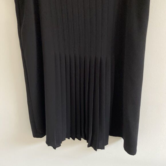 Lauren Ralph Lauren black pleated Georgette skirt size 6 Side Zipper Lined - Picture 5 of 5